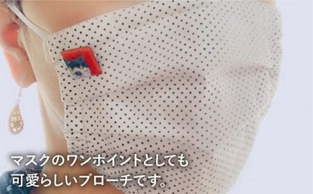 七宝焼き 猫顔 スクエア ブローチ 糸島市 / のび工房【いとしまごころ】[ADZ007] 猫ぷっくりかわいい七宝焼猫顔ブローチ。ワンポイントアクセサリー