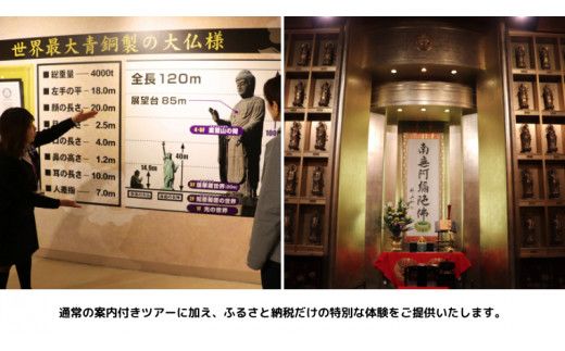 地上20ｍ 牛久大仏 足元 お身拭い 体験 ツアー ※ 平日限定 ※ （ 5名様まで ） 貸切 参加券 体験チケット 観光 ふるさと納税限定 [DR004us]