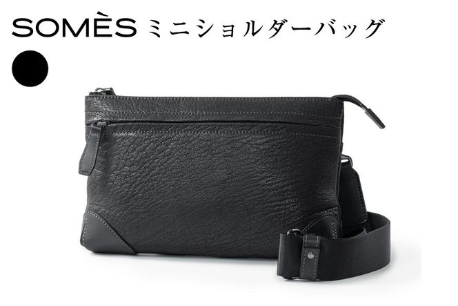 SOMES TT-68 ミニショルダーバッグ ブラック [ソメスサドル 北海道 砂川市 12260990] バッグ ショルダーバッグ 鞄 かばん カバン 肩掛けバッグ 肩掛け 斜めがけバッグ 斜めがけ レザー 革 黒 国産 日本製 メンズ レディース ソメス