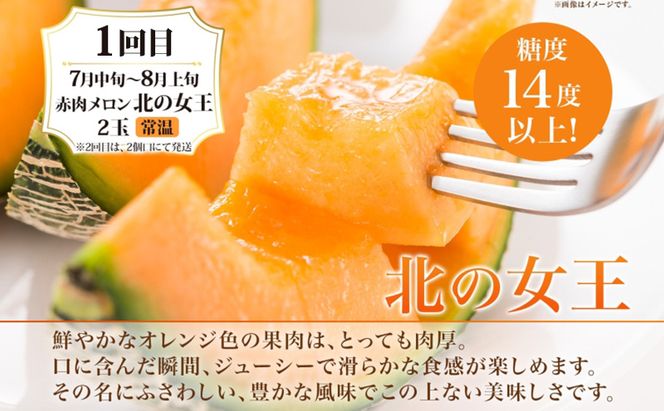月形町 人気の厳選 定期便 3回お届け メロン 赤肉 スイカ かぼちゃ 南瓜 果物 フルーツ 野菜 旬 季節 送料無料