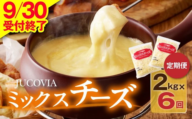 099Z339 【9/30受付終了】JUCOVIA ミックスチーズ 定期便 2kg×全6回【小分け 普段使い 高評価 ちーず 乳製品 ムラカワチーズ 一人暮らし ファミリー ピザ トースト】