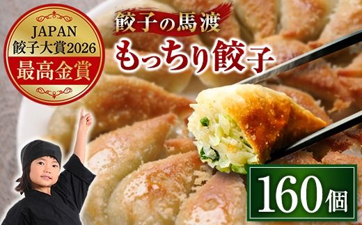 馬渡のもっちり 餃子 国産 小分け (40個×4パック) 肉 惣菜 人気 おすすめ 簡単 グルメ 冷凍 豚肉 野菜 加工品