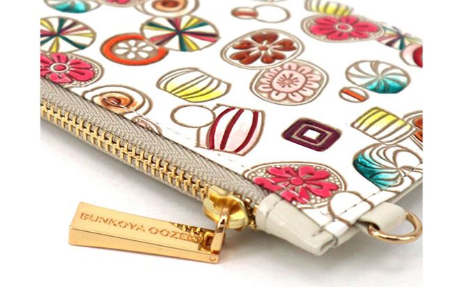 【文庫屋大関】すっきりカードケース　飴【皮革工芸品】 ファッション小物 雑貨 フラグメントケース 小銭入れ付き 収納 スマート 日本製 キャンディー 