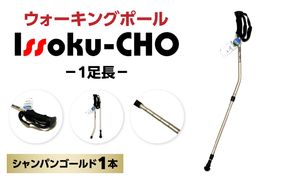 【R17008】ウォーキングポール Issoku-CHO（1足長） シャンパンゴールド 1本