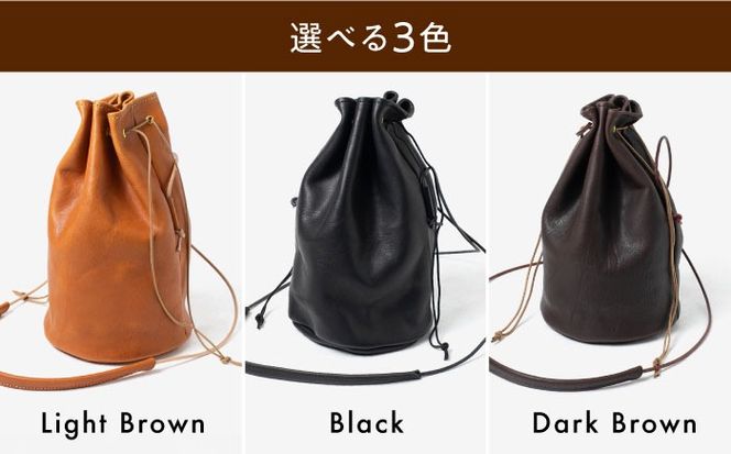 DURAM ショルダー巾着バッグ 24003 糸島市 / Duram Factory / クラフト バッグ 革製品[AJE072]