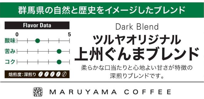 父の日 丸山珈琲 コーヒー 粉 詰合せ4袋B  オリジナルブレンドコーヒー ツルヤ 粉100g×各1袋 小諸市 お取り寄せ