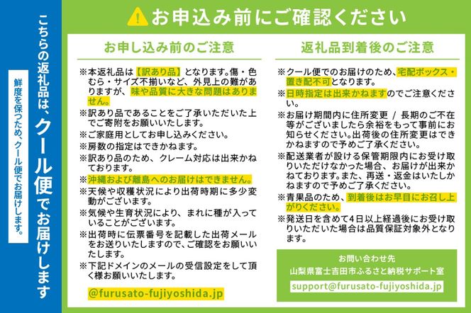 【2026年発送 先行予約】訳あり シャインマスカット 【選べる容量】 1kg （2～3房） 1.5kg （3～4房） 果物 旬 高級 フルーツ シャイン ぶどう 山梨 富士吉田