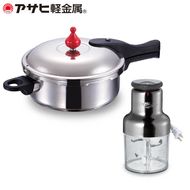 [ ゼロ活力なべ M 、オールチョッパー セット ] 圧力鍋 フードプロセッサー ガス・IH対応 調理器具 キッチン家電 アサヒ軽金属