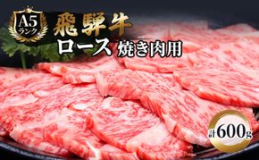 ふるさと納税　飛騨牛 牛肉 焼肉 ロース 600g A5 和牛 
