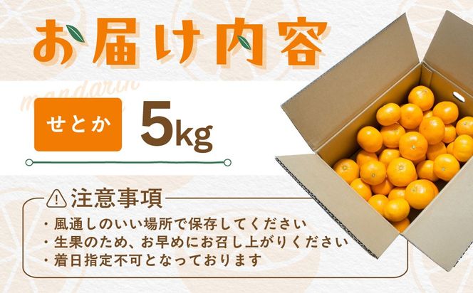 【先行受付】【数量限定】【家庭用】せとか（生果）5kg（2027年2月頃より順次発送） IKTQ010