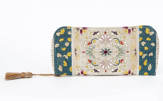 【文庫屋大関】メガネケース　黄金のタピ【皮革工芸品】 ファッション小物 民芸品 