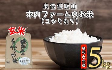 【令和6年産】奥信濃飯山～木内ファームのお米～ 玄米 5kg (6-74A)