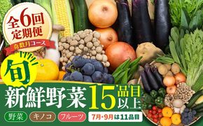 【6回定期便】【奇数月コース】豪華！野菜 セット 15品目以上 6回 定期便 フルーツ キノコ 詰め合わせ / 南島原市 / 吉岡青果 [SCZ002]