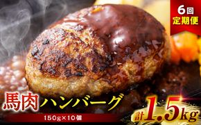 【定期便6回】馬肉ハンバーグ 150g×10個 ハンバーグ おかず 惣菜 洋食 お肉 肉 にく 馬肉 熊本県 八代市
