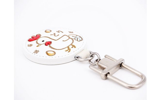 文庫屋大関 干支キーホルダー 酉 ドアに冷蔵庫にペタリ 干支 キーホルダー マグネット入り 磁石入り 革製品 革小物 革製 日用品 雑貨 小物雑貨 マグネット 磁石 工芸品 民芸品 伝統工芸品 東京 東京都 墨田区