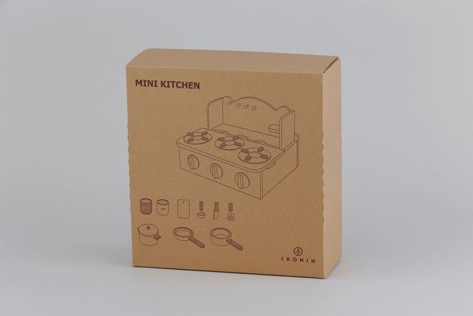 IKONIH ミニキッチン ｜ おもちゃ 子供 こども オモチャ 玩具 プレゼント お祝い 木 出産祝い 安全 オーガニックトイ ファーストトイ ままごど おままごと キッチン アイコニー