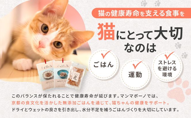 【MANMA BUONO】猫の手作りごはん お試しAセット3種｜京都 ペットフード ブランド 有名 人気ペットフード［ 愛猫の健康を支える ペーットフード 3種 人気セット こだわり 美味しい 栄養 ごはん 食事 人気 おすすめ お取り寄せ 通販 送料無料 ふるさと納税 ］ 261009_A-ABP003