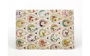 【文庫屋大関】パーソナルホルダー　花と猫＜ミックス＞【皮革工芸品】 民芸品 雑貨 日用品 ファイル 多用途 牛革 