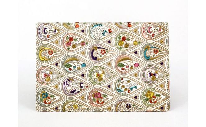 【文庫屋大関】パーソナルホルダー　花と猫＜ミックス＞【皮革工芸品】 民芸品 雑貨 日用品 ファイル 多用途 牛革 