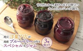 N-2 《数量限定》地元洋菓子店が地産ブルーベリーで作るスペシャルなジャム 3種セット