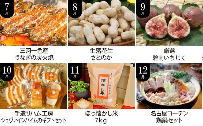 碧南市がチョイスした厳選定期便！ 【全12回】厳選！肉・魚・野菜・フルーツすべて詰まった旬の定期便(毎月お届け）H028-088