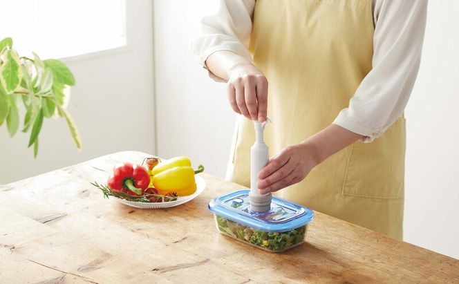 [ 真空ピュアボックス M ] 真空ポンプ付き 真空保存容器 アサヒ軽金属