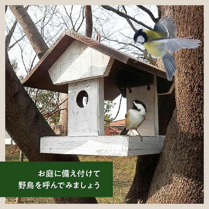 エイジングアンティーク調 三角屋根のバードフィーダー　鳥 エサ台 餌台［161P04］