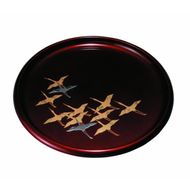 丸盆 24cm 玉虫 千羽鶴 ［YG454］ 303446_CC452