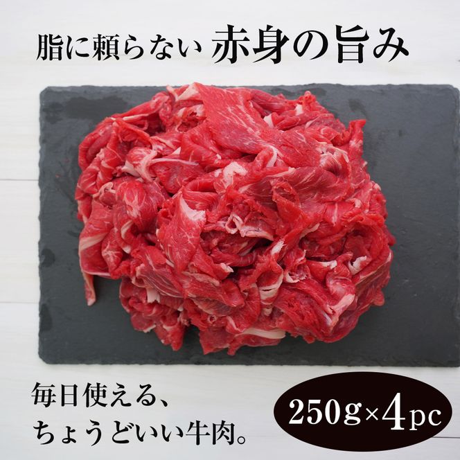 淡路牛 赤身切り落とし 1kg（250ｇ×4PC）【2026年11月より順次発送】赤身