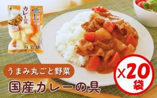 「うまみ丸ごと野菜 国産カレーの具 300g」×20袋 ※離島への配送不可
