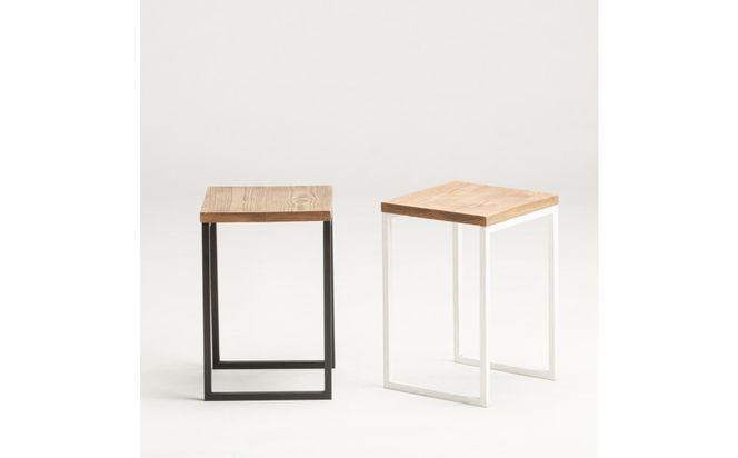 マキヅ家具 槙塚鉄工所 Mashikaku stool 黒 372013_GL073