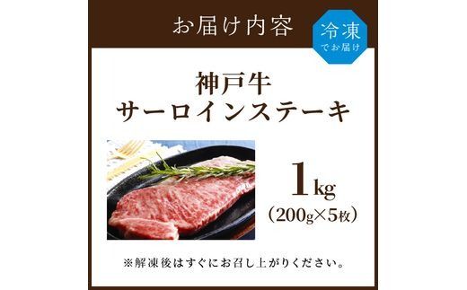 神戸牛サーロインステーキ（200g×5枚）【2412A00105】