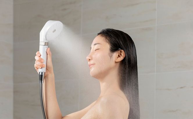 ウルトラファインバブルクレンジングシャワーヘッド SHJ-M01-W シェルホワイト シャワーヘッド 節水 アイリスオーヤマ 水圧 強い ミコラ MiCOLA ウルトラファインバブル JETモデル 高水圧 モード切替 手元スイッチ ミスト バブル ストレート