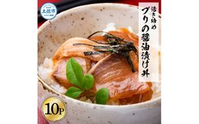 活き締めブリの醤油漬け丼 10パックセット 鰤 ぶり 漬け丼 漬け 丼 素 海鮮 醤油漬け 小分けパック まとめ買い お茶漬け 一人暮らし お取り寄せグルメ 海鮮丼【企業組合　宇佐もん工房】 [BQAB062]