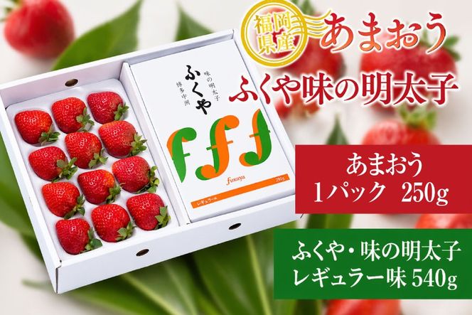 いちご 明太子 セット 福岡産あまおう 1パック 250g ふくや 味の明太子 540g 【期間限定発送】 [南国フルーツ 福岡県 宇美町 um40azo970038] あまおう 詰め合わせ 先行予約 イチゴ 苺 フルーツ 果物 果実 甘い あまい 1パック ふくや 辛子明太子 めんたいこ