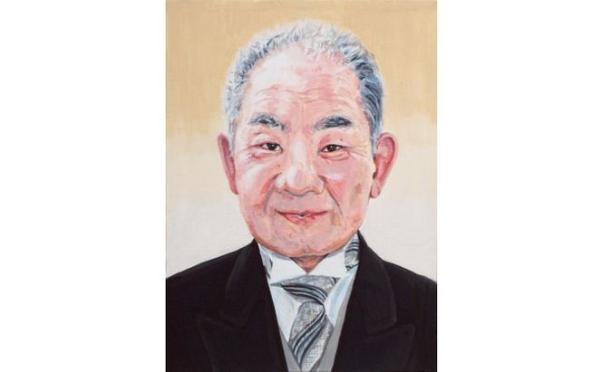 ご遺影を高級感のある油絵で描きます（33×24cm・背景あり）