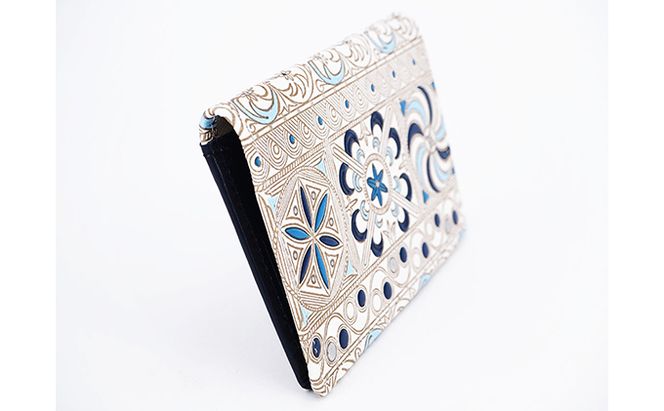 パスカードホルダー 錦紗 青 文庫屋大関 名刺入れ パスケース カードホルダー 定期入れ 革製品 革小物 大容量 ファッション小物 定期券入れ Suica入れ パスモケース 日用品 雑貨 東京 東京都 墨田区