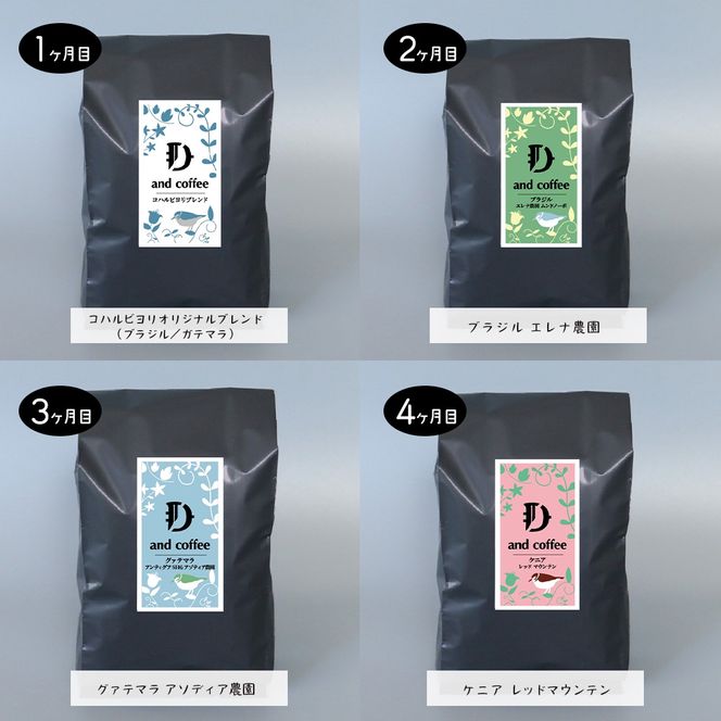 【定期便10ヶ月】スペシャルティーコーヒー定期便（豆200g 2種）合計4kg