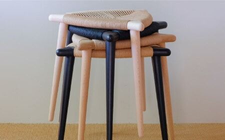 Three-legged Stool “BOW” 〈Beech x Natural〉 糸島市 / nomade design 椅子 クラフト [AIF015]