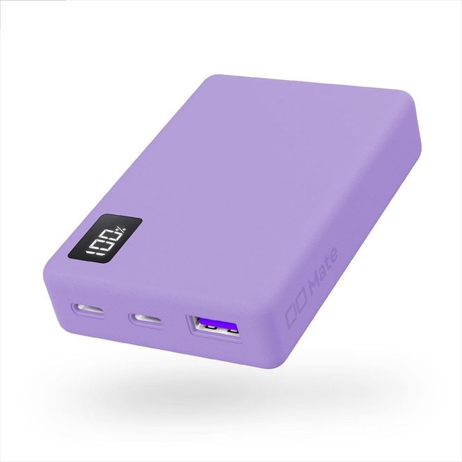 CIO モバイルバッテリー 10000mAh Mate Powerbank 001 エアリーパープル｜小型 軽量 おしゃれ 便利 [2678]