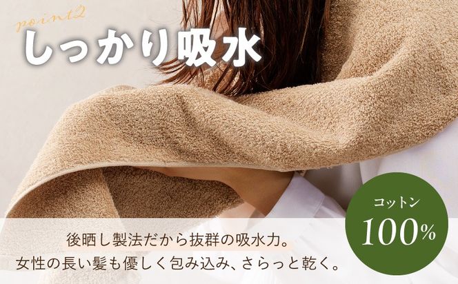 099H3812 コンパクトバスタオル 6枚 カプチーノ【速乾 中厚 ロングヘアにも最適 泉州タオル 国内製造 国産 吸水 普段使い シンプル 日用品 家族 ファミリー】