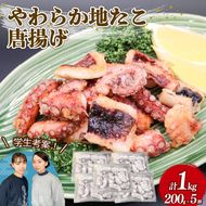 やわらか 地たこ 唐揚げ 200g×5 (計1kg) カット済み ヤナギダコ 冷凍 [sankou002_1]