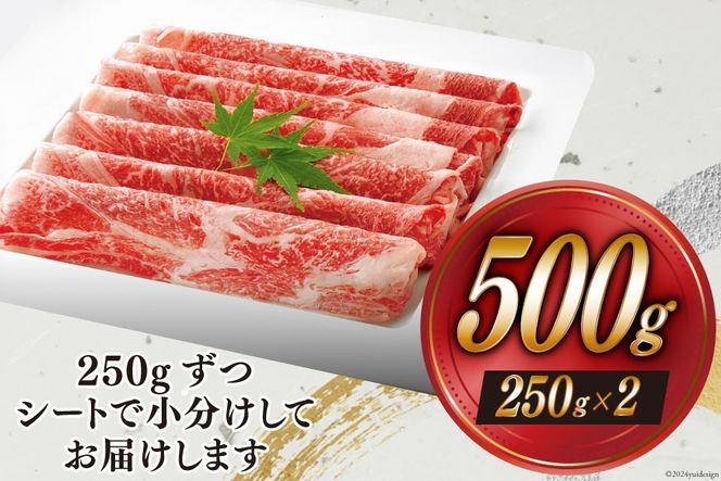 【宮崎牛】 モモ スライス 250g×2 計500g 250gずつシートで小分け [ローカルブランディング 宮崎県 美郷町 31bb0030] 黒毛和牛 国産 宮崎 A4 A5 牛肉 すき焼き しゃぶしゃぶ 焼きしゃぶ 小分け