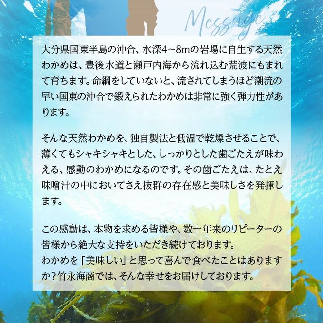 冷風乾燥が旨さの決め手！国東わかめ「乾燥糸造り」138g（23g×6袋）_0079N-2