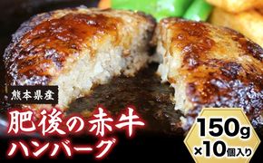 【希少和牛】ハンバーグ 熊本県産 あか牛ハンバーグ 150g × 10個 南阿蘇L（阿蘇牧場） 牛肉 あか牛 南阿蘇村 《90日以内に出荷予定(土日祝除く)》---sms_fmasakhb_90d_r7_13000_1500g---