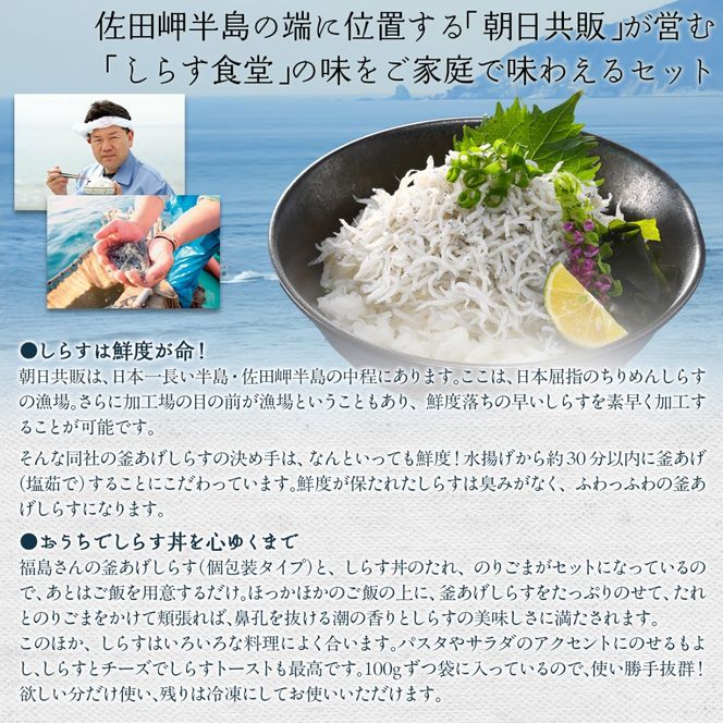 【自宅で新鮮しらす丼】釜あげしらす食堂セット IKTB026 