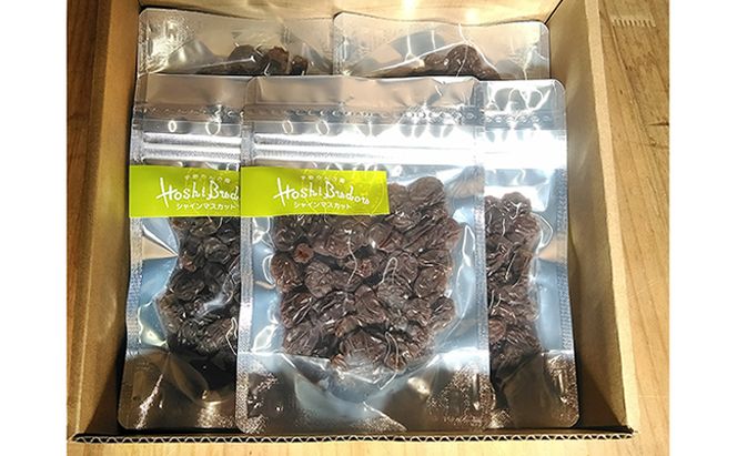 宇野りんご園のドライフルーツ  シャインマスカット5個セット（干しぶどう） 加工食品 ブドウ 