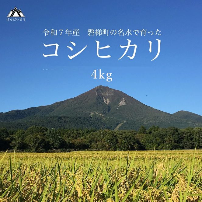 【令和7年産米】コシヒカリ4kg　磐梯町の名水で育ったコシヒカリ　精米