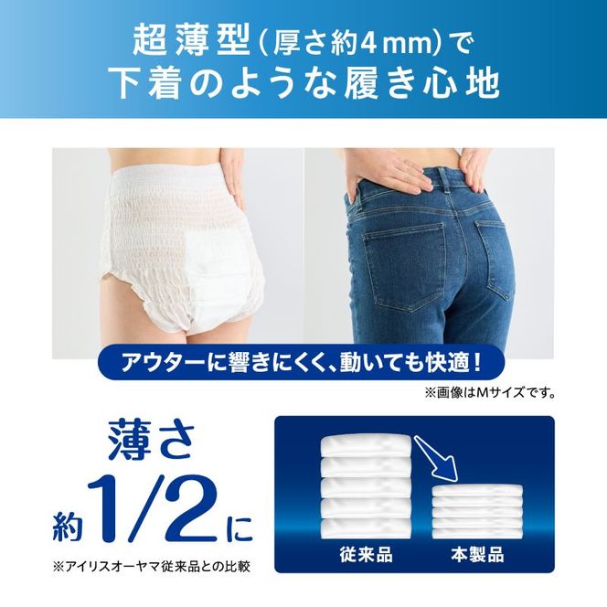 【24枚入り×4パック】大人用おむつリフィール 快適下着 超薄型パンツ Mサイズ 24枚入 NAD-M24-2 大人用おむつ 紙おむつ パンツタイプ 超薄型 スピード吸収 消臭 紙パンツ リハビリ 旅行 快適下着 アイリスオーヤマ