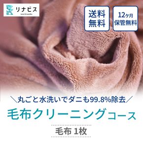 宅配クリーニングのリナビス 毛布クリーニング クーポン 毛布 1枚分 / クリーニング 保管 宅配 最大12か月無料保管 丸洗い 水洗い ふわふわ ふんわり 肌触りアップ ダニ駆除 ベッドパッド タオルケット リナビス